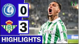 Antony Show 🔥KKA Gent vs Real Betis 0-3 Highlights \u0026 Goles Summary | Conference League 2025