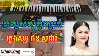 ទ្រព្យសម្បត្តិស្នេហ៍ { ភ្លេងសុទ្ធ ផន សុផារី } អកកាដង់កាប់ដាវ / karaoke = kher sing