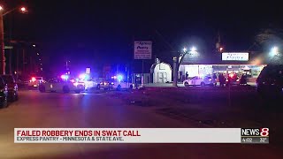 Man arrested after standoff, attempted robbery on southeast side