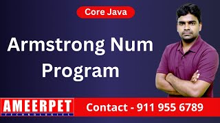 ArmStrong Number Program using while loop | By Srinivas | Ameerpet Technologies