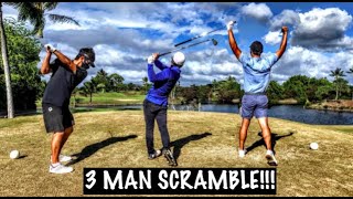 3 Man Scramble 9 Holes Part 1 |Hawaii golf(Oahu)|Ewa village golf course|