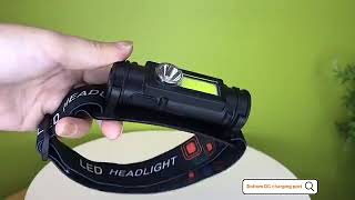 Mıknatıslı su Geçirmez 2 Mod Kafa lambası Kafa feneri headlamp