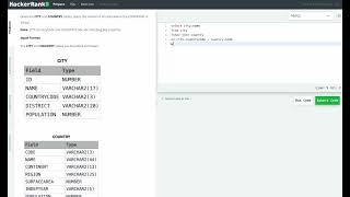 Hackerrank SQL Solution #39 Basic SQL - African Cities