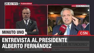 Alberto FERNÁNDEZ: "PROPONGO un DEBATE público sobre las RETENCIONES"