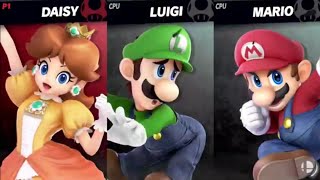 Daisy VS Luigi VS Mario (Super Smash Bros Ultimate)