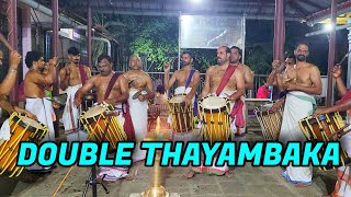 Double Thayambaka - ആറങ്ങോട്ടുകര ശിവനും, ചെർപ്പുളശ്ശേരി രാജേഷും 🔥 #kerala #thayambaka #krishnakdm