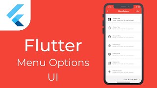 Flutter Menu Options UI | Speed Code