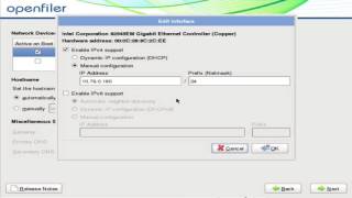 iSCSI Installing Openfiler