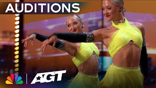 The Rybka Twins' ELECTRIFYING performance lights up the stage! | Auditions | AGT 2023