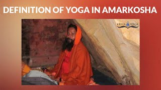 Definition of Yoga in Amarakosha