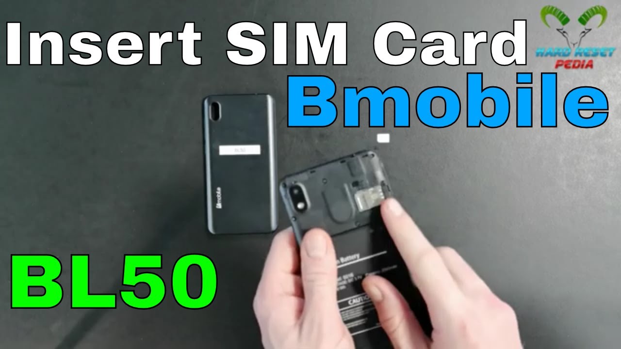 Bmobile BL50 Insert The SIM Card - YouTube