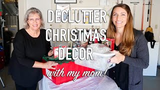 Decluttering and Organizing Christmas Decorations With My Mom