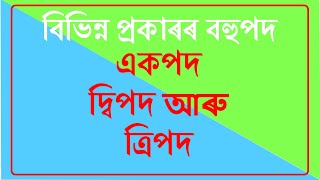 বিভিন্ন প্ৰকাৰৰ বহুপদ | একপদ , দ্বিপদ আৰু ত্ৰিপদ