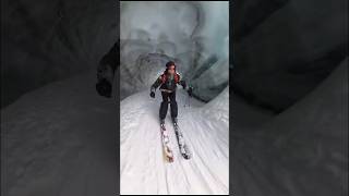 Skiing Val Thorens Amazing Secret Ice Cave!! 🇫🇷