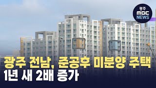 광주*전남, 준공후 미분양 주택 1년 새 2배 증가