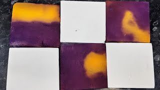 Purple \u0026 Yellow Dyed Gym Chalk \u0026 Fresh Blocks | ASMR | Satisfying | Relaxing