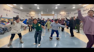 Inuvialuit Piuyausiat Youth Northern Games Drum Dance at Kitti Hall