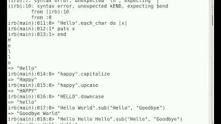 Programming With Ruby Episode 6, Strings