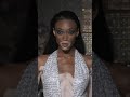 Winnie Harlow walks for Julien Macdonald