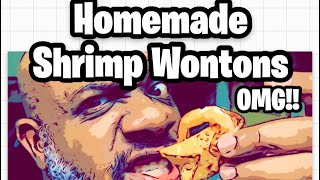 Fried Shrimp Wontons 🍤🍤 - Homemade - The Easiest!