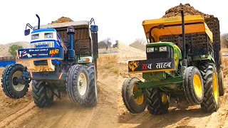 दोनों पैरों में ट्रैक्टरों के फिल्टर फाड़ दिए | John Deere 5050 vs Swaraj 744 XT new model full load