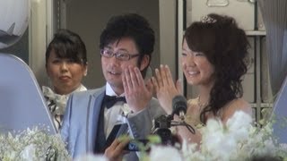 「空の結婚式」で愛を誓う　北九州空港開港７周年