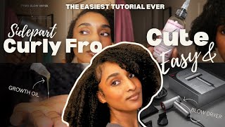 Achieve the PERFECT Curly Side Part By Doing This | 3c Curly Hair Tutorial  ￼