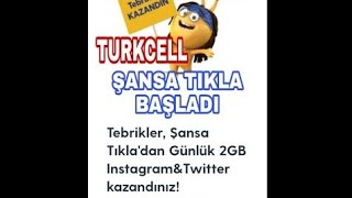 TURKCELL ŞANSA TİKLA YAPMAK OLUYOR %100%GERÇEK KANİTLİ