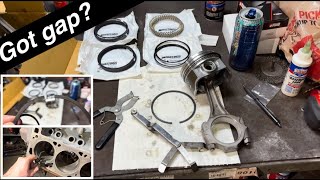 Checking piston ring gap and install-(351c engine build series).