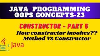 How a constructor is called in JAVA, Difference between constructor and method || #constructor,#oops