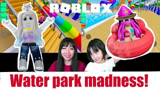 Roblox Aqualiana Water Park - P1! Have a fun day at the water park with Ella and Mommy! Water Slides