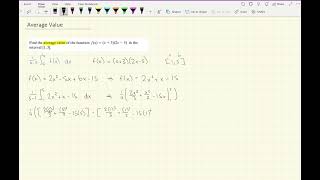 LC HL Maths Integration - Average Value