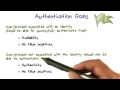 Authentication Goals