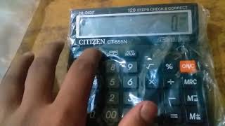 How to switch off the CITIZEN CT-555N calculator