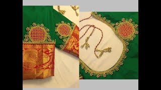 Most Beautiful Zardosi Chex making with Normal Stitching Needle-Same Like AARI/ Maggam Work Blouse