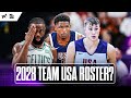 PREDICTIONS for TEAM USA in 2028 🏀 Anthony Edwards, Jaylen Brown & Cooper Flagg? | Yahoo Sports