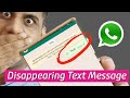 How to Send Disappearing Text Messages on WhatsApp