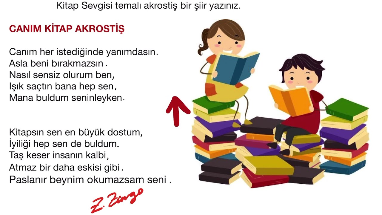 Kitap Sevgisi Temalı Akrostiş Bir şiir Yazınız - YouTube