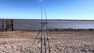 Sea Fishing UK. Glenn & Liza fishing on Hessle Foreshore