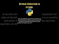Bitwise Operators in Python #shortvideos #python #bitwise #operator #programming #code