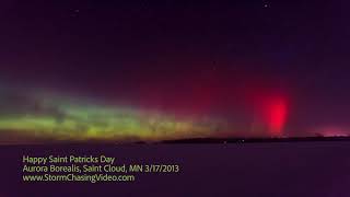 Happy Saint Patrick's Day Aurora Borealis in 4K from 3/17/2013