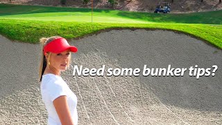 HOW TO EASILY HIT A BUNKER SHOT WITH CLAIRE AND PARIS!