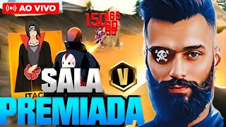 FREE FIRE AO VIVO JOGANDO COM INSCRITOS SALA PREMIADA VALENDO NOVO PASSE X1 DOS CRIA 4X4 6X6FF