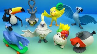 2011 McDONALD'S RIO set of 8 HAPPY MEAL MOVIE COLLECTIBLES VIDEO REVIEW