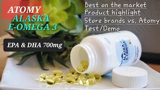 ATOMY Alaska E-Omega 3 VS. Store Brands: Highlights/DEMO/Test/Benefits.