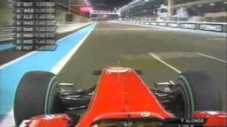 Last Lap of Qualifying Abu Dhabi F! GP 2010 - Abu Dhabi Qualifying 2010 Highlights