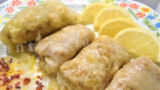 Λαχανοντολμάδες / Cabbage rolls / lahanodolmades avgolemono | Greek cabbage rolls recipe