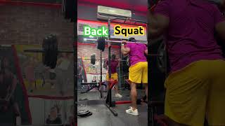 Back squat| barbell squat| squat| squats| legs workout| squat form| #shorts #gym #squat #short #reel