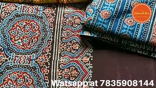 AJRAKH HANDBLOCK PRINTED COTTON SAREES