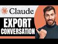 How to Export a Claude AI Conversation [NEW 2026 Guide]